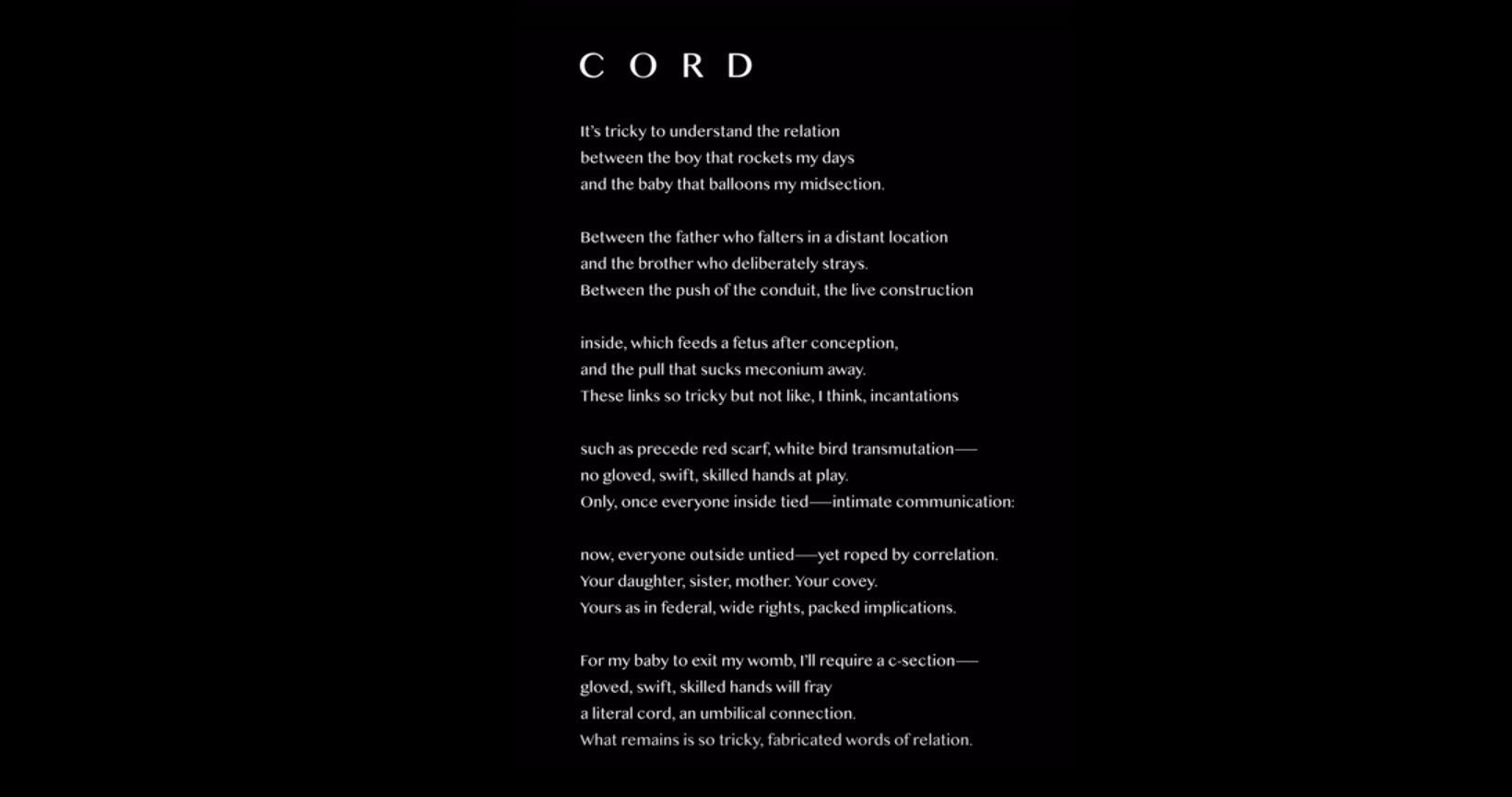 サザビーズオークション：詩『Cord』