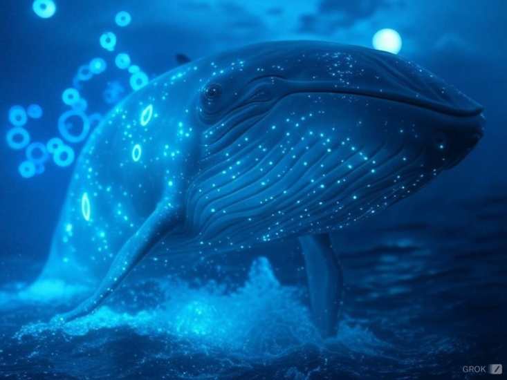 仮想通貨のクジラを象徴する巨大な海の生き物