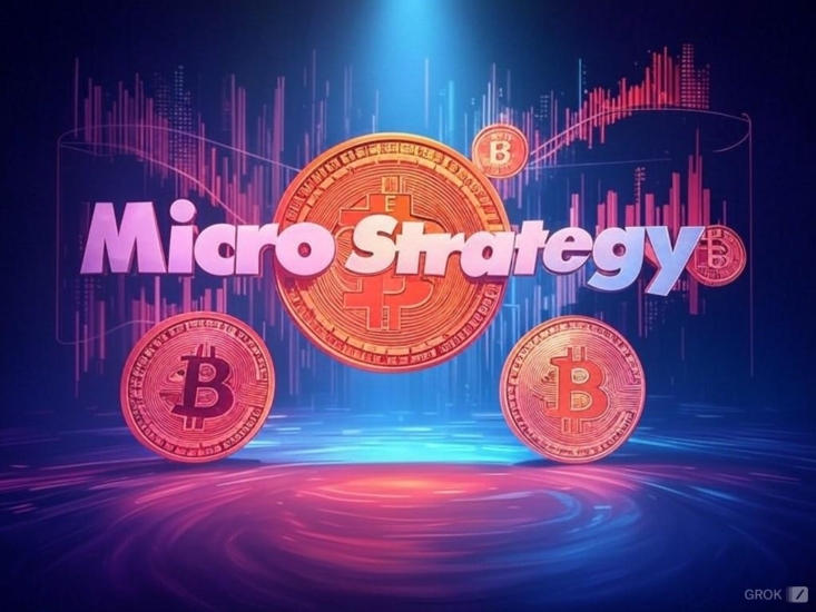 MicroStrategyのビットコイン保有量が次の半減期採掘量を超えることを示すビジュアル